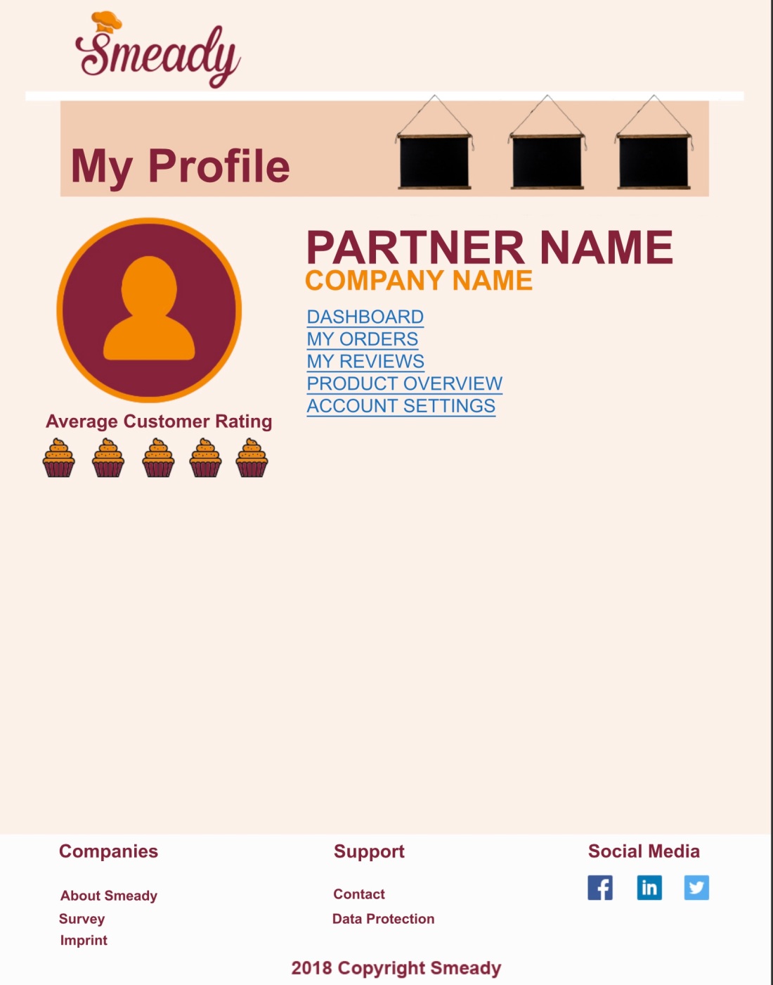 profile page